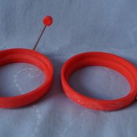 2 Eierring Bratring Silikonring Spiegeleiformer Pfannenring Eiformer Eiersetzer