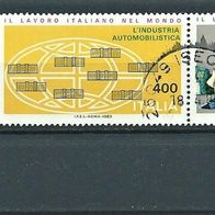 Italien 1983 " Ital. Ausland Technologie Mi 1822 & 1823 Zd Pärchen-Satz Gestempelt °