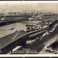 Ak Hamburg: K.d.F Schiffe "Robert Ley" und "Wilhelm Gustloff" an der Überseebrücke