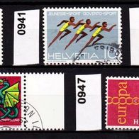 Sz042 - Schweiz Mi. Nr. 940 + 941 + 942 + 943 + 947 o <