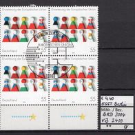 BRD / Bund 2004 Erweiterung der Europäischen Union Viererblock MiNr. 2400 ESST Berlin