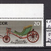 DDR 1976 Historische Kutschen MiNr. 2148 postfrisch Eckrand oben links