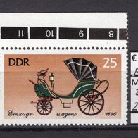 DDR 1976 Historische Kutschen MiNr. 2149 postfrisch Eckrand oben links