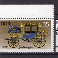 DDR 1976 Historische Kutschen MiNr. 2150 postfrisch Eckrand oben links
