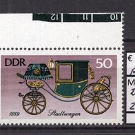 DDR 1976 Historische Kutschen MiNr. 2152 postfrisch Eckrand oben links