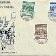 DDR 2.5. 1953 FDC " Internation. Friedensfahrt Satz Mi 355-357 Erst-Tag Brief Rar Top