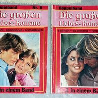 Die großen Liebes-Romane, 2 Doppelbände Nr. 9, 15, Kelter, sehr alt