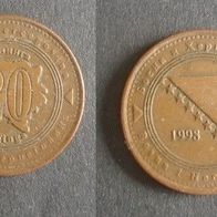 Münze Bosnien - Herzegowina: 20 Feninga 1998