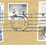 BRD Briefstück Gestempelt 1992 Lot Set aus Mi 1493 1583 1584 1585 1586 Dt. Bundespost