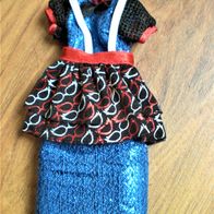 Monster High Puppe Rot-Blau Kleid