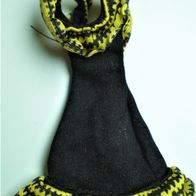 Monster High Puppe Schwarz-Gelb Kleid