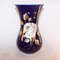 Wallendorf Kobalt-Porzellan Vase mit Goldreliefdekor
