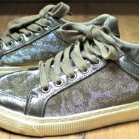 Damen Schuhe Dunkel Grau-Silber Gr.36 Craceland