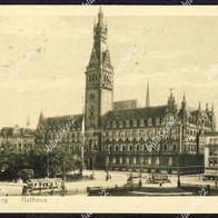 AK Hamburg: Rathaus 1923 / Stempel