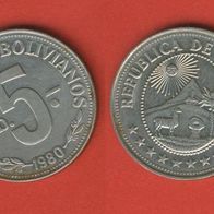 Bolivien 5 Bolivianos 1980