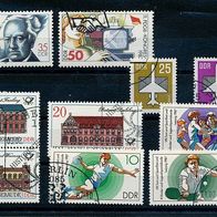 3644 - DDR Briefmarken Michel Nr.3067-3069.3057,3093,3111,3112, usw gest Jahrg 1987