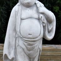 Figur lachender Buddha stehend H 27 cm Deko Gartenskulptur Deko Statue