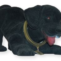 RAKSO Wackelhund Pudel Schwarz – Sitzende Dekofigur Mit Wackelndem Kopf, 20,5 Cm Hoch