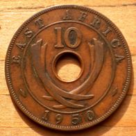 10 Cents 1950 Britisch Ost-Afrika