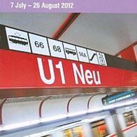 Broschüre U-Bahn Replacement services U1-modernisation 2012 Metro Wien-Favoriten