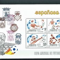 Spanien 1982 " Fußballweltmeisterschaft WM 82 Block 25 Mi 2548-2551 Postfrisch * *