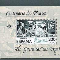 Spanien 1981 " 100. Geburtstag Picasso Block 23 Mi 2520 Postfrisch * *