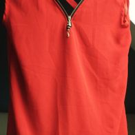 Damen Bluse Tunika Rot Shiffon Gr. XL Gr.42-44