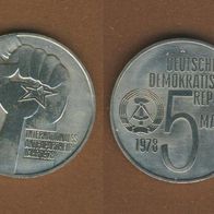 DDR 5 Mark 1978 Internationales Anti-Apartheit-Jahr