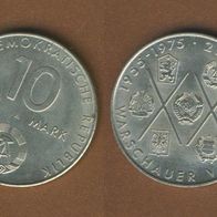DDR 10 Mark 1975 20 Jahre Warschauer Vertrag