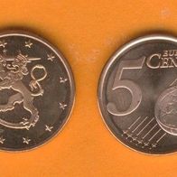 Finnland 5 Cent 2005 bankfrisch aus der Rolle entnommen Auflage nur 800 000 Stück