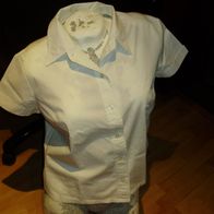 Vintage Bluse weiß Kurzarm 44