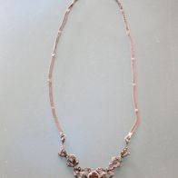 Wunderschöne sehr alte Collier Halskette mit Anhänger, 925 Silber und Topas Edelstein