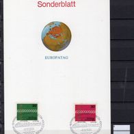 BRD / Bund 1984 Messe-Sonderblatt Philatelia ´84 mit MiNr. 675 - 676 gestempelt