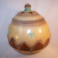 Westerwald Jugendstil Keramik Bowle um 1900, gemarkt s. Fotos