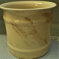 Dekoration Keramik Vase Blumenvase Hell Gelb-Braun 14,5cm hoch