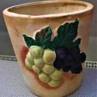 Dekoration Keramik Vase Blumenvase Beige-Grün-Schwarz 13,5cm hoch