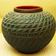 Dekoration Keramik Vase Blumenvase Braun-Grau 11 cm hoch