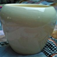 Dekoration Keramik Vase Blumenvase Hell Gelb 11,5cm hoch
