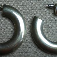 Ohrringe Ohrhänger Ohrstecker Farbe: Silber D:5cm
