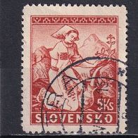 Slowakei, 1939, Mi. 45, Volkstrachten, 1 Briefm., gest.