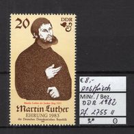 DDR 1982 500. Geburtstag von Martin Luther (I) MiNr. 2755 II PF postfrisch
