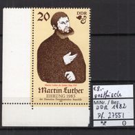 DDR 1982 500. Geburtstag von Martin Luther (I) MiNr. 2755 I PF postfrisch ER uli