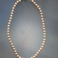 Halskette, Perlenkette Perlex mit Silberschließe, 835er Silber, 50 cm lang