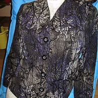 Atelier Blazer Samt-Spitze -Stil Lila Schwarz Gr 20 = Gr 40