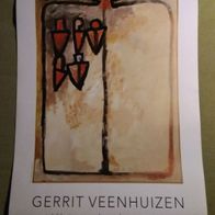Ausstellungsplakat Gerrit Veenhuizen schilderijen werken katoen papier 1990 Nijmegen