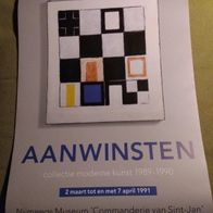 Ausstellungsplakat Aanwinsten collectie moderne kunst 1989-1990 Nijmeegs Museum