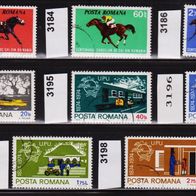 Rum043-Rumänien Mi. Nr. 3182 + 3184 + 3186 + 3194 + 3195 + 3196 + 3197 + 3198 o <