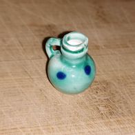 Miniatur-, Puppenhaus-Vase, Krug, Keramik glasiert, handbemalt