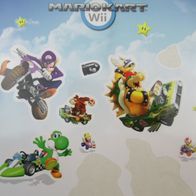 Stickerbogen 8 Aufkleber "Mariokart" Wii Nintendo Super Mario Game