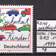 BRD / Bund 1997 Mehr Sicherheit für Kinder im Straßenverkehr MiNr. 1954 postfrisch